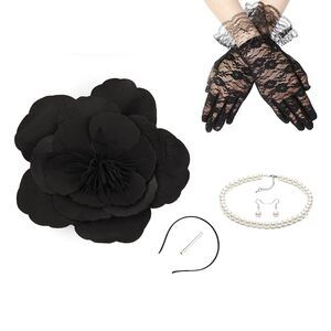 6393 4 Pack Large Flower Fascinators Hat For Women Headband Tea Party
